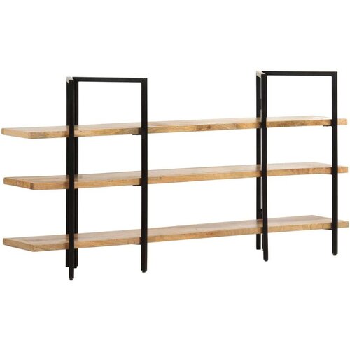 Police Knjižna omara 3-nadstropna 160x31x80 cm trden mangov Slike