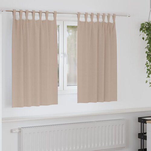  Zavjese za blackout s prstenovima 2 pcs Sivo-smeđa 140 x 140 cm Cene