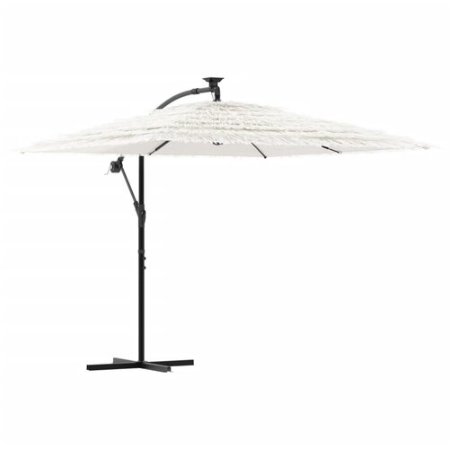 vidaXL Vrtni suncobran s čeličnom šipkom bijeli 246x246x230 cm Cijene