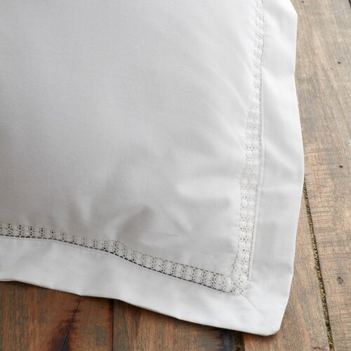Bianca Bijela pamučna posteljina za bračni krevet 200x200 cm Oxford Lace Trim &amp;ndash; Slike