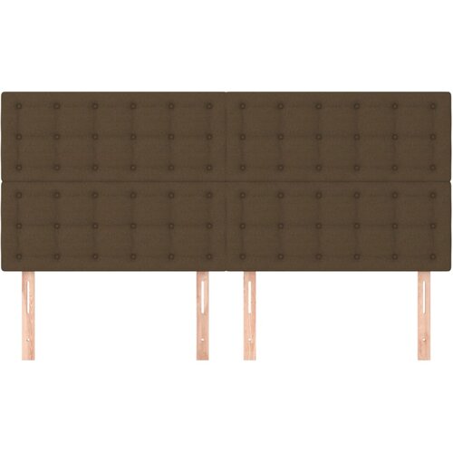  Uzglavlje tamnosmeđe 180x5x118/128 cm tkanina Slike