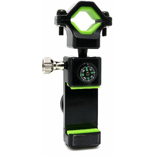 držač za mobilni telefon Q003 za bicikl sa svetlom i kompasom/ crno/zelena Slike