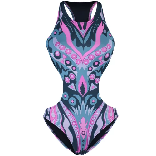 Trendyol Abstract Pattern Cut Out Detailed Swimsuit