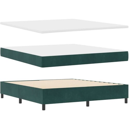  Krevet s box springom madracem i klupom u tamnozelenoj boji 180x200 cm Slike