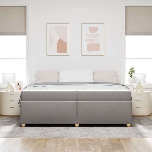  Okvir za krevet Sivo-smeđa 200 x 200 cm tkanina Slike