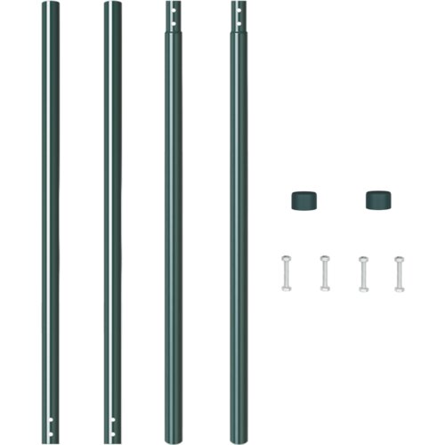 VidaXL Ograde 2 pcs Zelena 180 cm Čelik s pra&amp;scaron;kastim premazom Slike