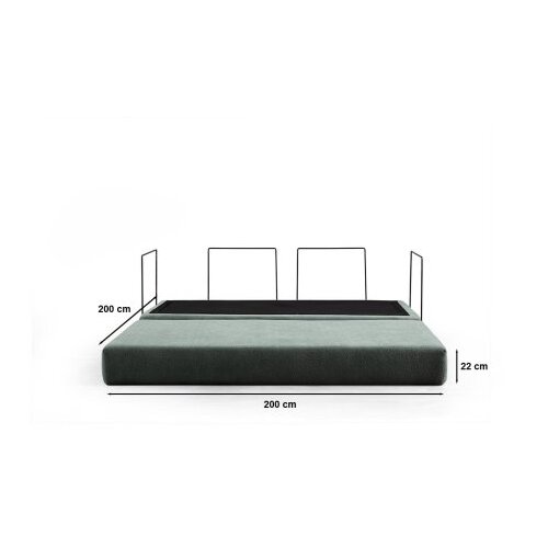 Atelier Del Sofa Dvosed Via Con, 200x100x 80 cm, Svijetlosiva Slike