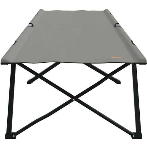  Sklopivi kamperski krevet 2 pcs Siva 206 x 76 x 74 cm Slike
