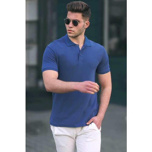 Madmext Navy Blue Basic Polo Men's T-Shirt 5101 Slike