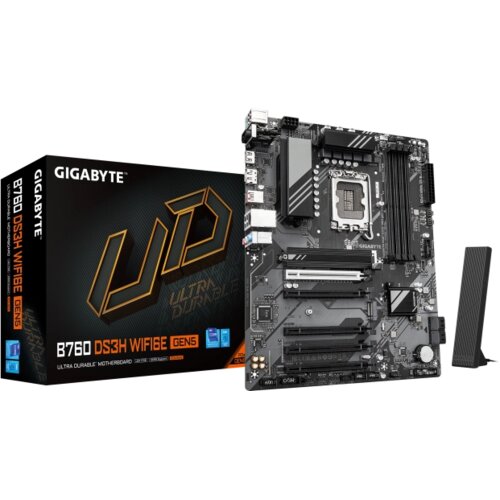 Gigabyte LGA1700, Intel B760 Express Chipset, 4x DDR5, Rear USB-C 20Gb/s, DP, HDMI Cene