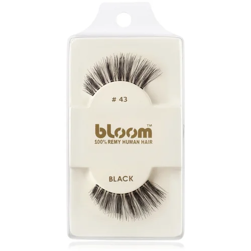 Bloom Natural lepilne trepalnice iz naravnih las No. 43 (Black) 1 cm