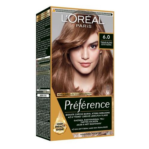 L´Oréal Paris Préférence barva za lase barvani lasje 60 ml odtenek 6.0 za ženske Cene