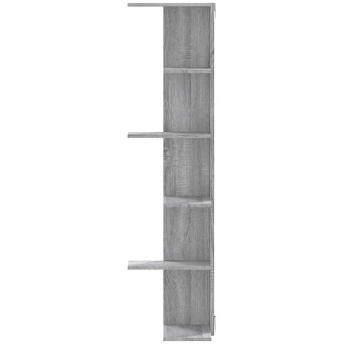  Kutna zidna polica boja hrasta 36,5x36,5x140 cm drvena Slike