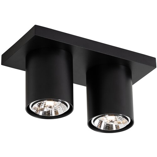 QAZQA Moderni stropni reflektor črn 2-light - Tubo Cene