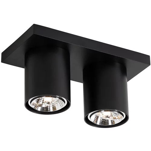 QAZQA Moderni stropni reflektor črn 2-light - Tubo