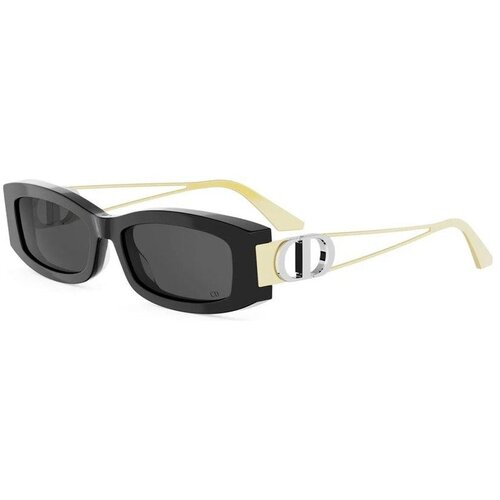 Dior 30Montaigne S14I Black Rectangular Sunglasses ONE SIZE (54) Črna/Siva Slike