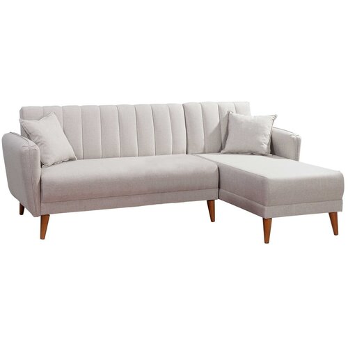 Atelier Del Sofa Bela raztegljiva kotna sedežna garnitura (desni kot) Aqua – Cene