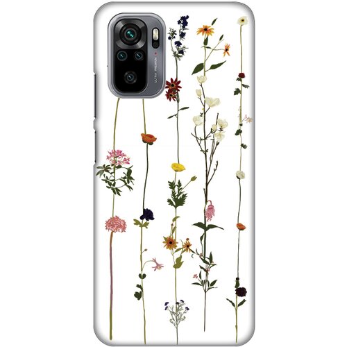 silikonska maska za Xiaomi Redmi Note 10 4G/10s Flower Print Skin bela Slike