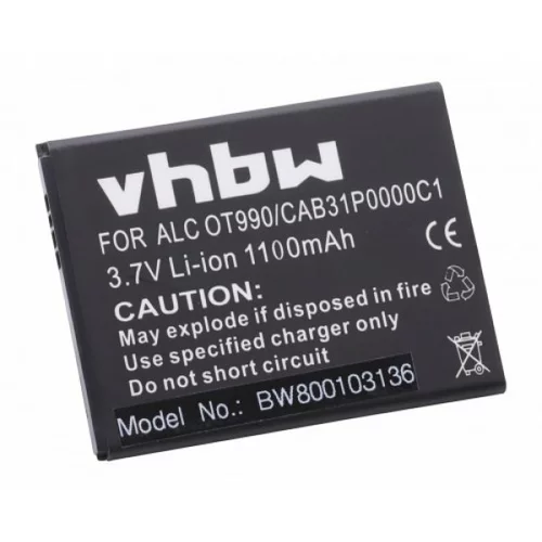 VHBW Baterija za Alcatel OT-910 / OT-985 / OT-990, 1100 mAh