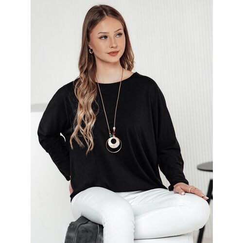 DStreet Bluzka damska LOOSEFEMME oversize z wisiorkiem z czarna Cijene