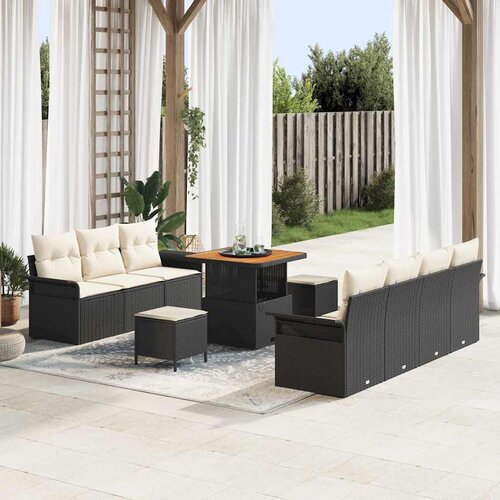  Sjedeća garnitura za vrt 10 kom. poliratan 251 x 62 x 85 cm Slike