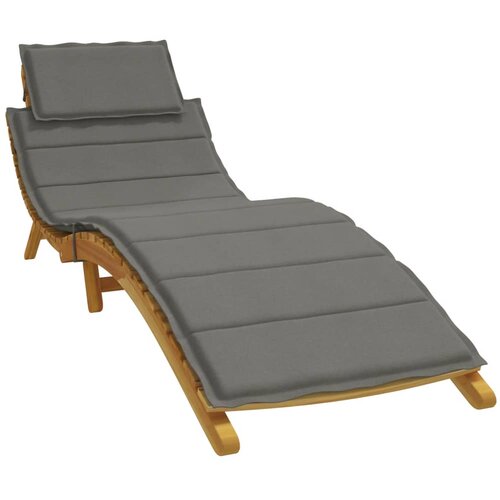 VidaXL Blazina za ležalnik melanž temno siva 186x58x3 cm blago Slike