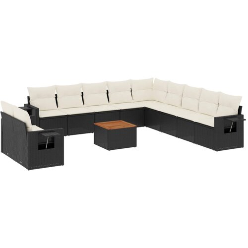  12-dijelni set vrtnih sofa od poliratana s jastucima Slike