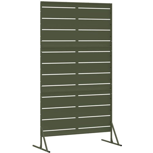  Zaslon za privatnost 100 x 50 x 180 cm Čelik Maslinastozelena Slike
