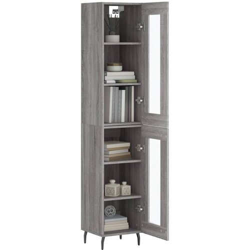  Visoka komoda siva sonome 34,5x34x180 cm od konstruiranog drva Slike