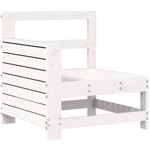 Maison Chic Vrtni kavč - Zunanji kavč bel 69x62x70,5 cm trdna borovina, (22041866) Slike