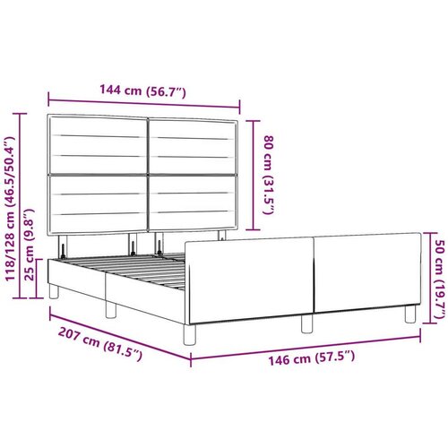  Krevet Plavi 160x200 cm Tkanina Slike
