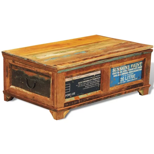 vidaXL Klubska mizica za shranjevanje starinska iz predelanega lesa