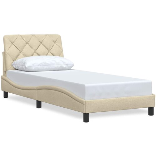 Maison Chic Postelja za odrasle - Posteljni Okvir brez vzmetnice krem 90x190 cm tkanina, (22082285) Cene
