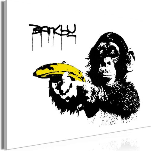  Slika - Banksy: Monkey with Banana (1 Part) Wide 120x80 Slike