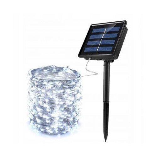 Malatec Solarne novoletne lučke veriga 200 LED hladno bela 20m 8 funkcij, (20404460) Cene