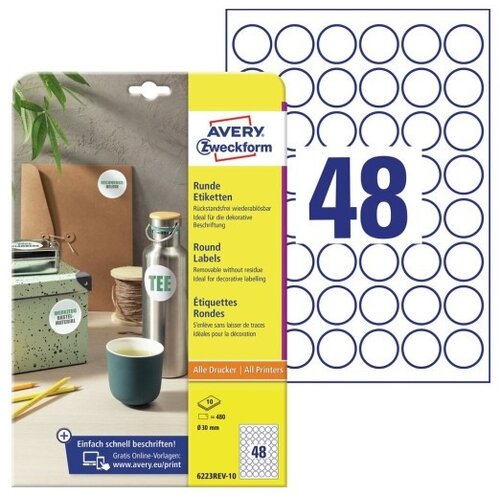  Etikete zweckform 6223rev-10 fi30 odstranljive ZWECKFORM1 Cene