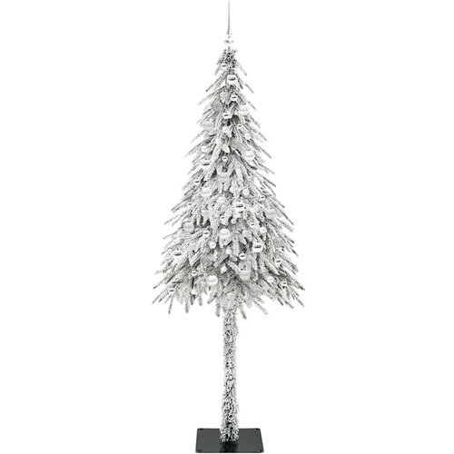 VidaXL Božićno drvce s 300 LED svjetlima Bijelo 210 cm PE i čelik Slike
