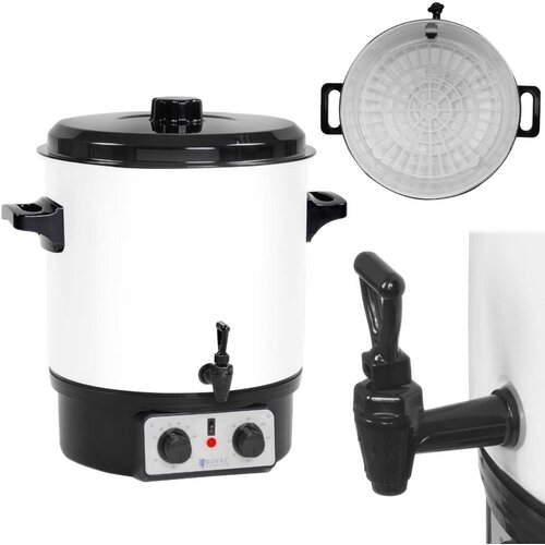 Royal Catering grelec kuhano vino kuhano vino kava s časovno pipo 1800W 27L, (21618125) Slike