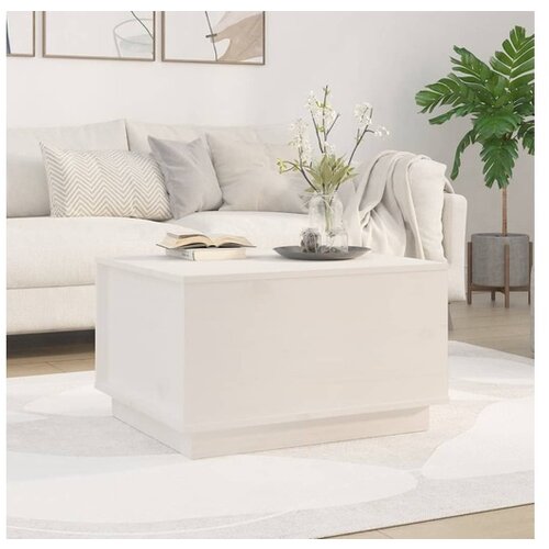  Klubska mizica bela 60x50x35 cm trdna borovina Cene