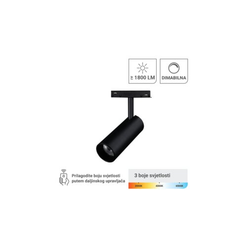  LED magnetna svjetiljka Green Tech 20W, 3CCT, IP20, OSRAM LED, crna boja Cijene