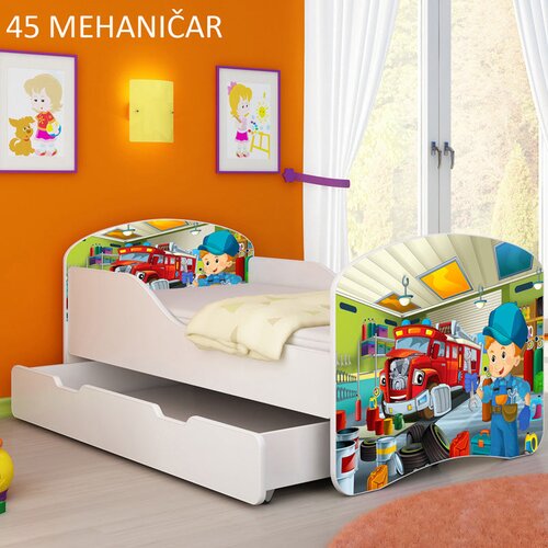  Dječji krevet ACMA s motivom + ladica 180x80 cm 45 Mehaničar Cene