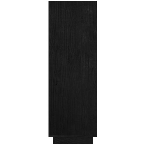  za knjige / pregrada crni 80x35x103 cm od borovine Slike