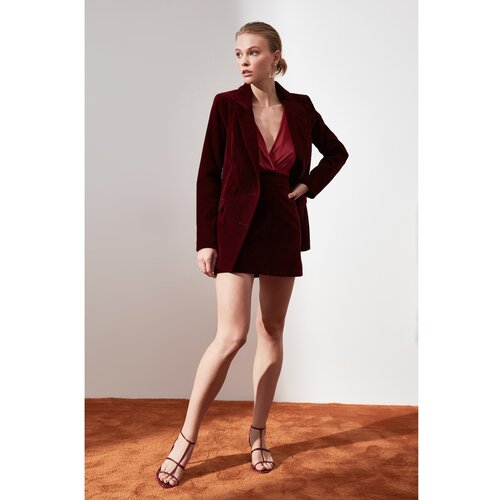 Trendyol Burgundy Flat Skirt Slike