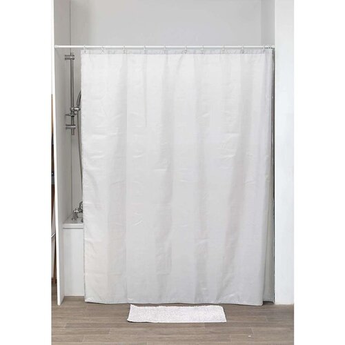 Tendance zavjesa za kadu + 12 pp kukica 180x200cm poliester, bijela Cijene