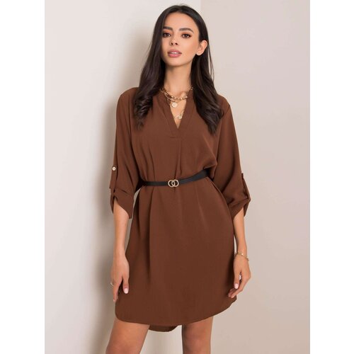 Fashion Hunters Brown dress Stella Slike