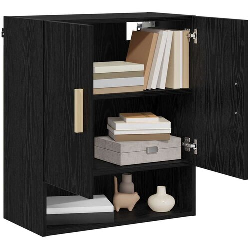  Ormar za Zid Zidne Crni hrast 60 x 31 x 70 cm Konstruirano drvo - Crni hrast Slike