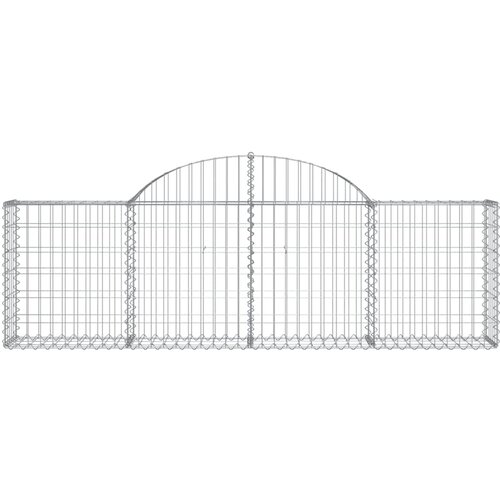  Lučne gabionske ko&amp;scaron;are 2 kom 200x30x60/80 cm pocinčano željezo Slike