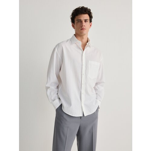 Reserved srajca boxy fit - bela Slike