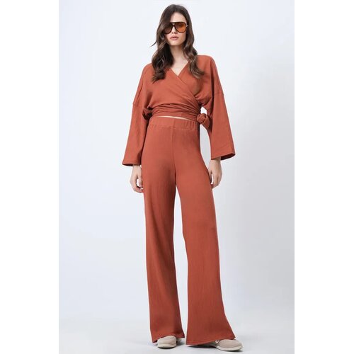 Trend Alacati Stili Ženski komplet bluza i pantalone Alc-X12498, Narandžasti Cene