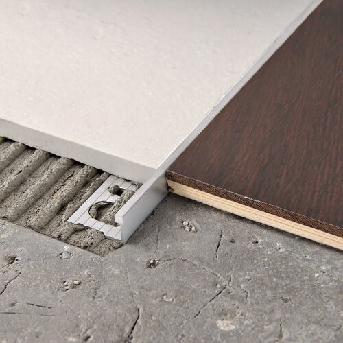 Progress aluminijumska lajsna za pločice 12,5mm mat hrom dužine 2,7m PTAA125 Slike